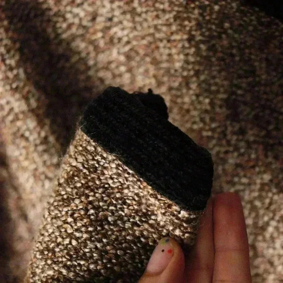 Coldwater Creek size M double button close knit cardigan NWOT unique retro brown - Picture 12 of 14